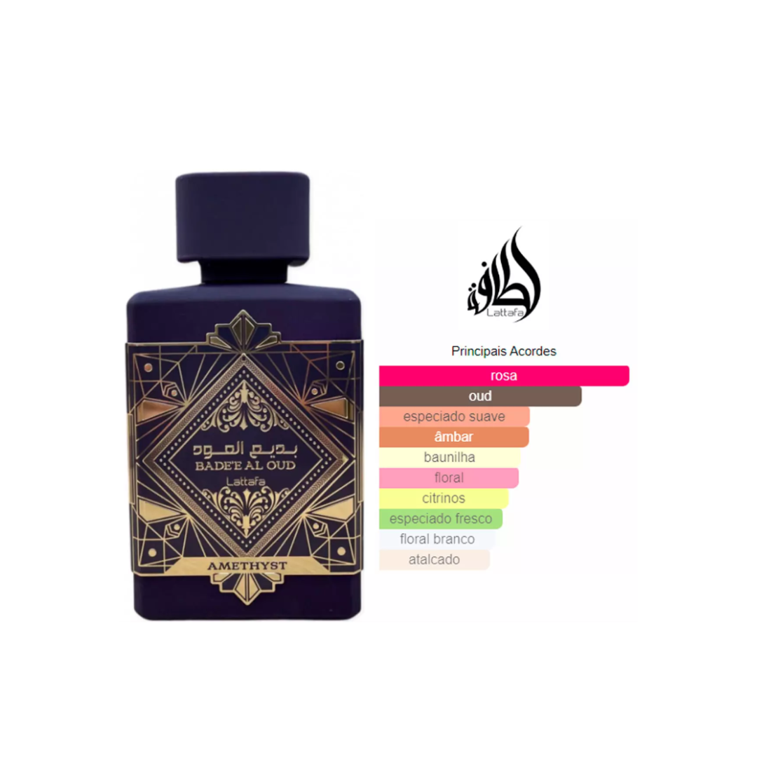 Badee Al Oud Amethyst -Eau de Parfum -Lattafa-100ml - Unissex - Imagem 4