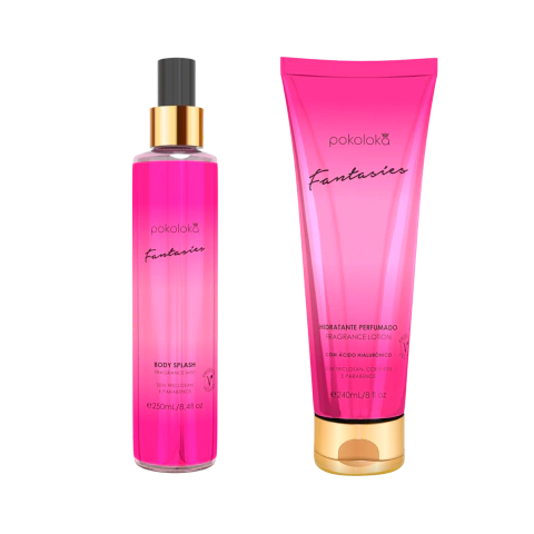 Kit Fantasies Pokoloka Feminino - Body Splash 250ml + Hidratante 240ml