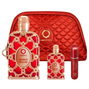 Kit Orientica Amber Rouge Feminino - Eau de Parfum 80ml + Mini 7,5ml + Atomizer + Nécessaire Kit
